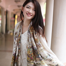 Digital Printed Silk Scarf (12-BR110303-6)